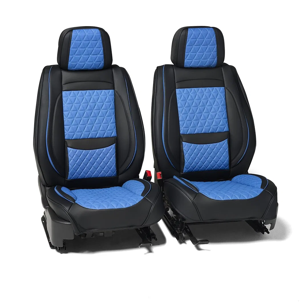 FFFBB – SEAT CVR SOL Seat Cover, Bucket With Adjustable Headrests Diamond Perforation Design Leather With Memory Foam...
